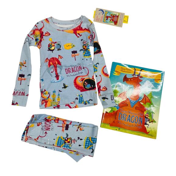 NWT Books to Bed Size 3 There Was an Old Dragon Who Swallowed a Knight - Picture 1 of 5